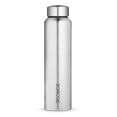 Stainless Steel Water Bottle - 1 Litre with Screw Top Lid, Leak-Proof, Odour-Free, Travel-Friendly Bottle for School, Office, Gym, Cycling, Hiking, Camping and Outdoor Sports