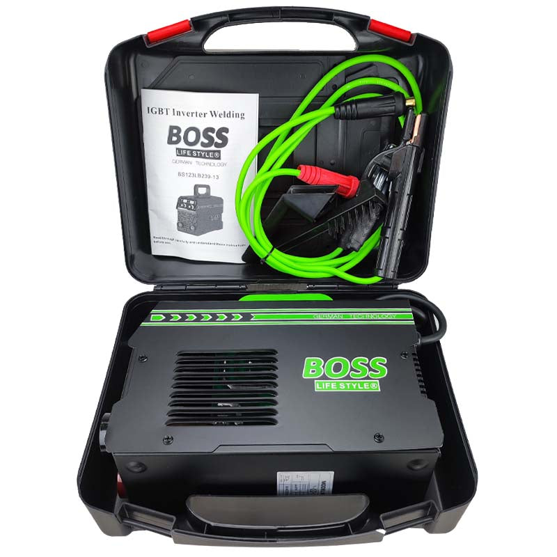 BOSS MMA-400 DC Inverter Welding Machine with Arc Force & Current Control, German Technology, 220V Input, Digital Display, Lightweight with Case