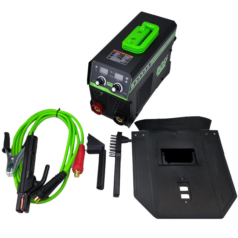 BOSS MMA-400 DC Inverter Welding Machine with Arc Force & Current Control, German Technology, 220V Input, Digital Display, Lightweight with Case