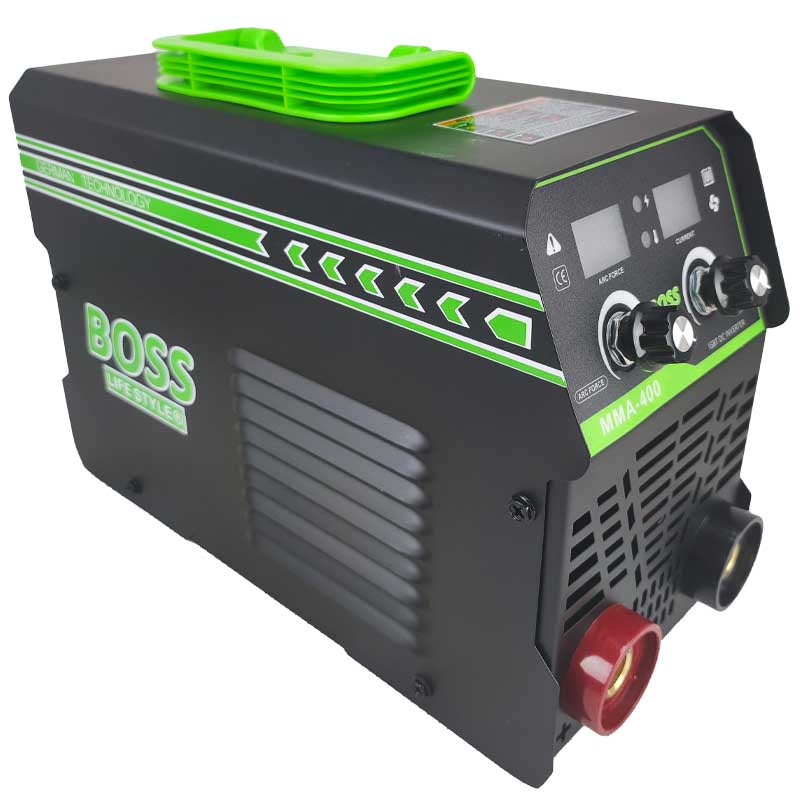 BOSS MMA-400 DC Inverter Welding Machine with Arc Force & Current Control, German Technology, 220V Input, Digital Display, Lightweight with Case