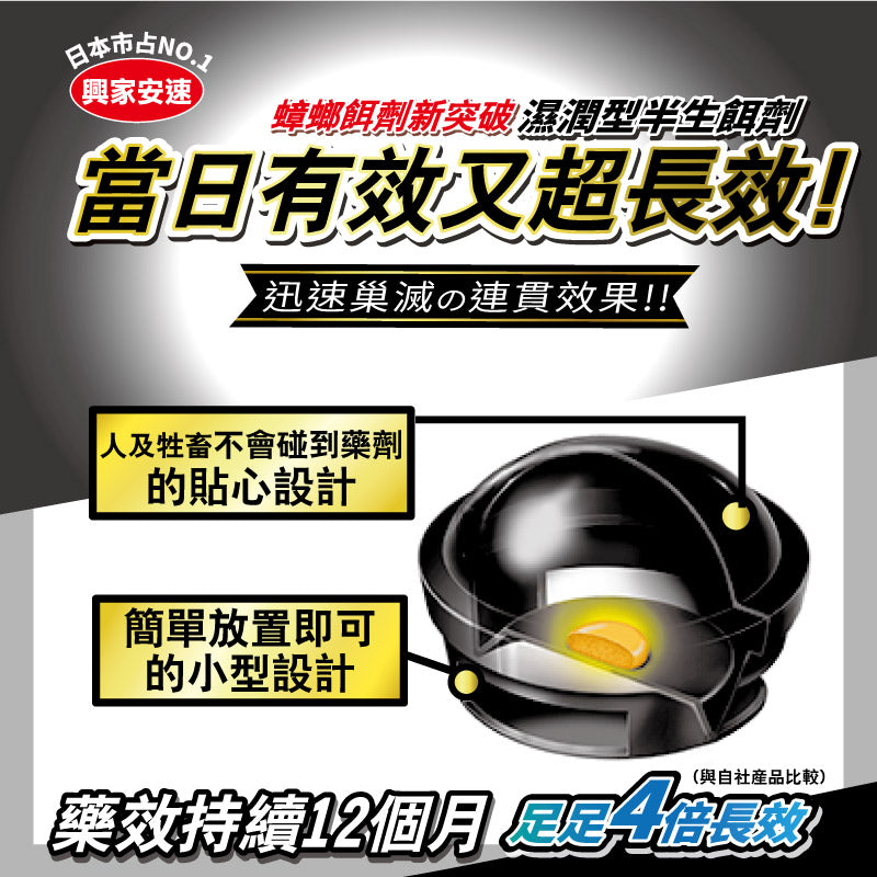 Japanese Black Cap Cockroach Killer Trap & Exterminator - Set of 18 Pcs