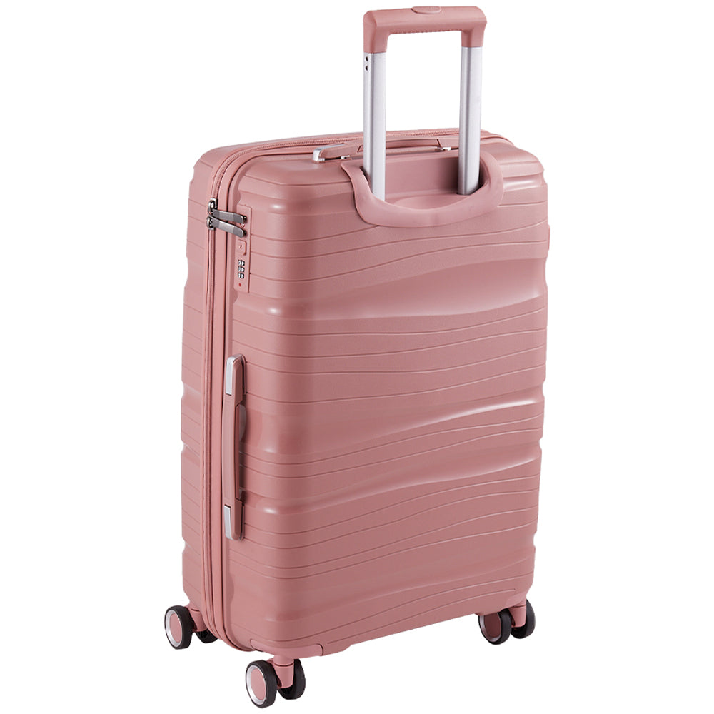 Stylish 4-Piece Travel Luggage Trolley Set with 360° Spinner 8-Wheels Design
