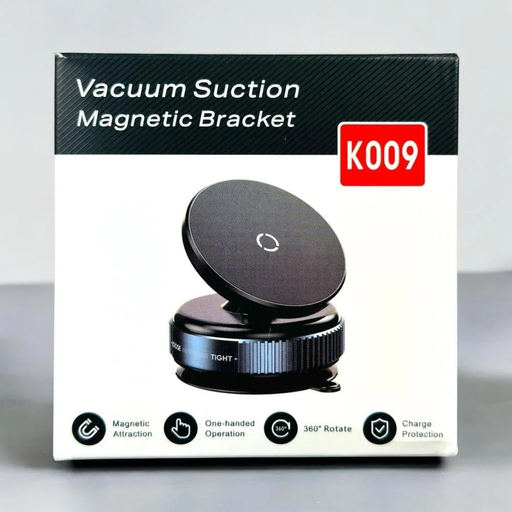 360° Rotatable Magnetic Phone Holder with Strong Vacuum Suction Cup & Universal Compatibility for Car, Desk & Gym