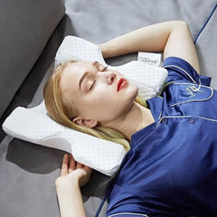 Pressure Free Orthopaedic Curved Memory Foam Pillow for Neck Shoulder and Arm Support