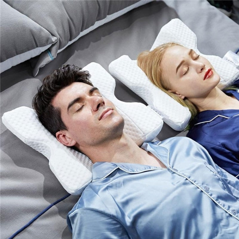 Pressure Free Orthopaedic Curved Memory Foam Pillow for Neck Shoulder and Arm Support