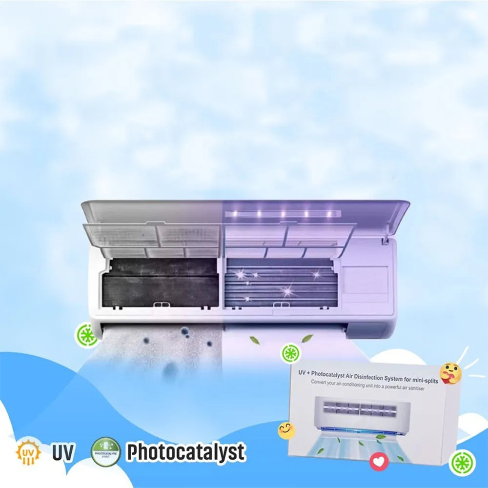 Wall Mounted Air Purifier with Ozone UV & Anion Purification Technology Heavy Duty 600m³/h