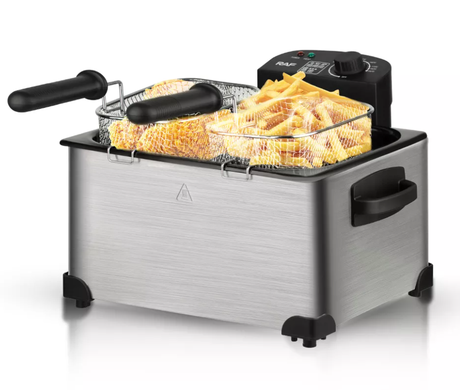 RAF 5L High Power Deep Fryer with Heat-Resistant Handles & Adjustable Temperature Control