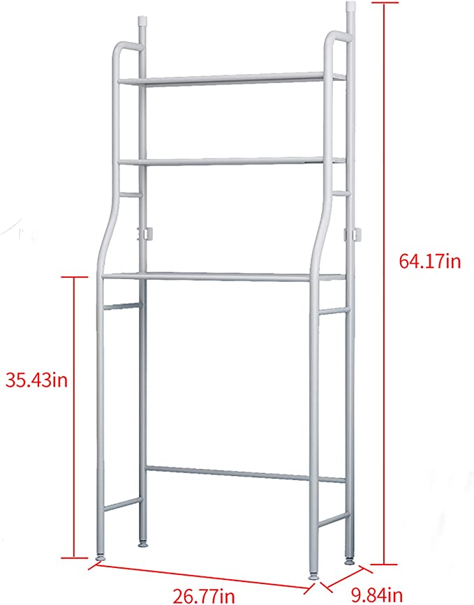 3 Layer Metal Washing Machine Shelf Rack for Storage & Organizing
