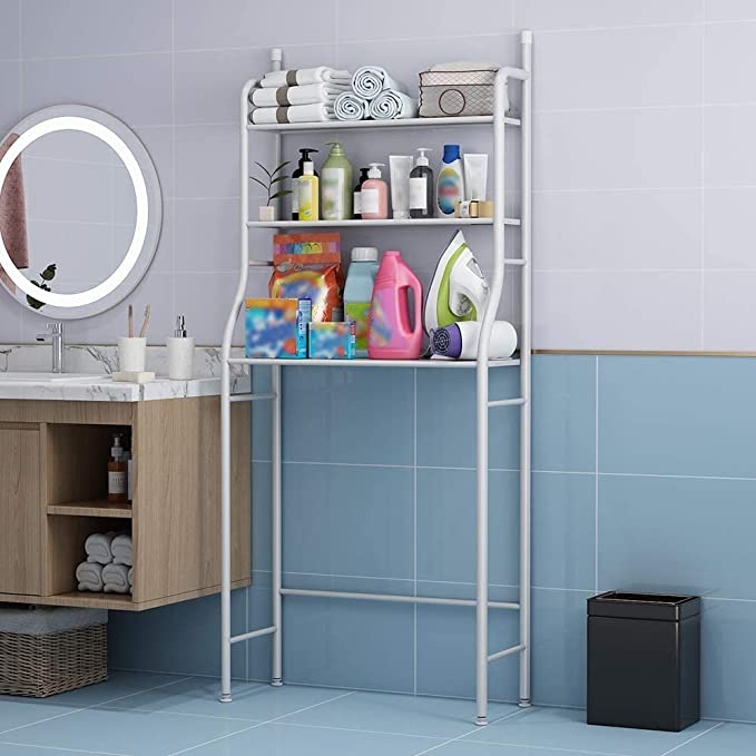 3 Layer Metal Washing Machine Shelf Rack for Storage & Organizing