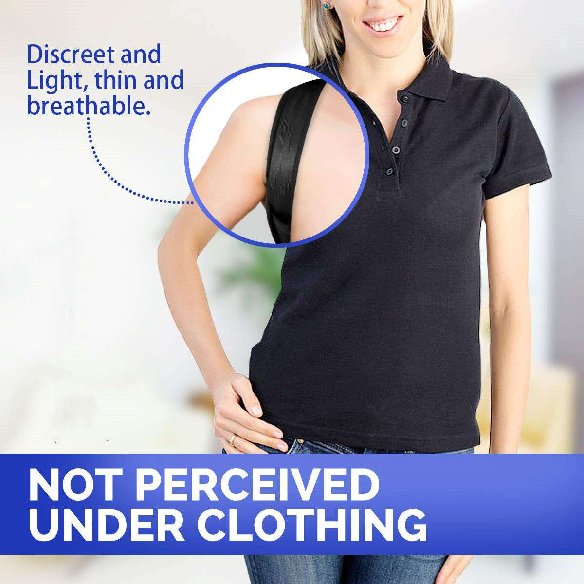 Adjustable Copper Infused Posture Corrector Brace for Back, Neck & Shoulder Support with Anti-Odor Fabric – Lightweight, Breathable & Invisible Under Clothing