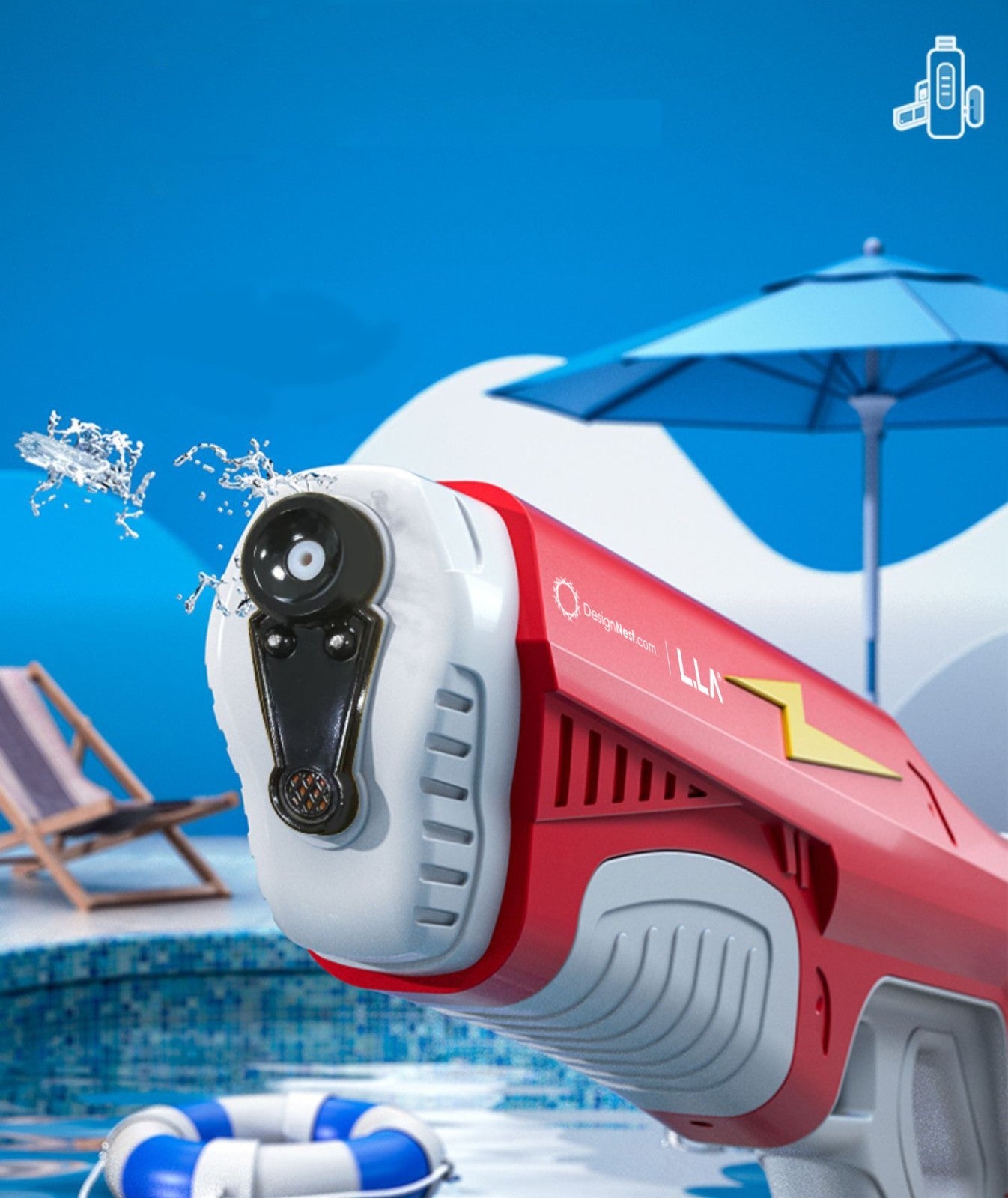 Automatic High Power Electric Rechargeable Long Range Water Gun - 10m