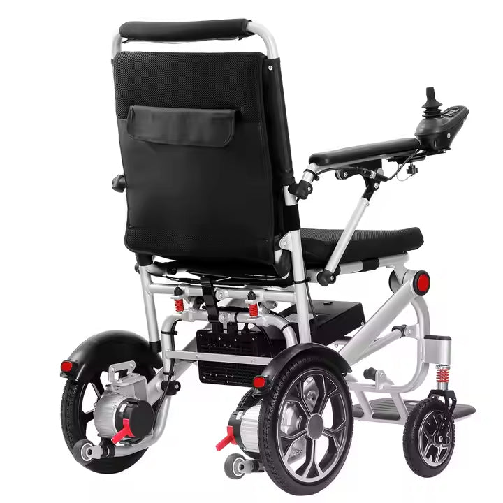 17.5kg Lightweight Folding Electric Wheelchair with Dual Motor, Compact - 130kg Load Capacity