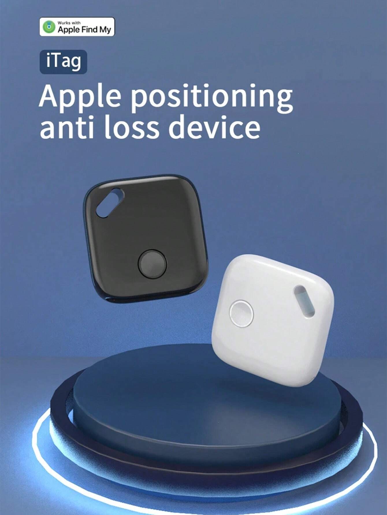 Smart Wireless Bluetooth Tracker with Apple Find My Support - Anti-Lost Key Finder, Pet & Elderly Locator with Fall Detection, Geo-Fencing, and 50m Range