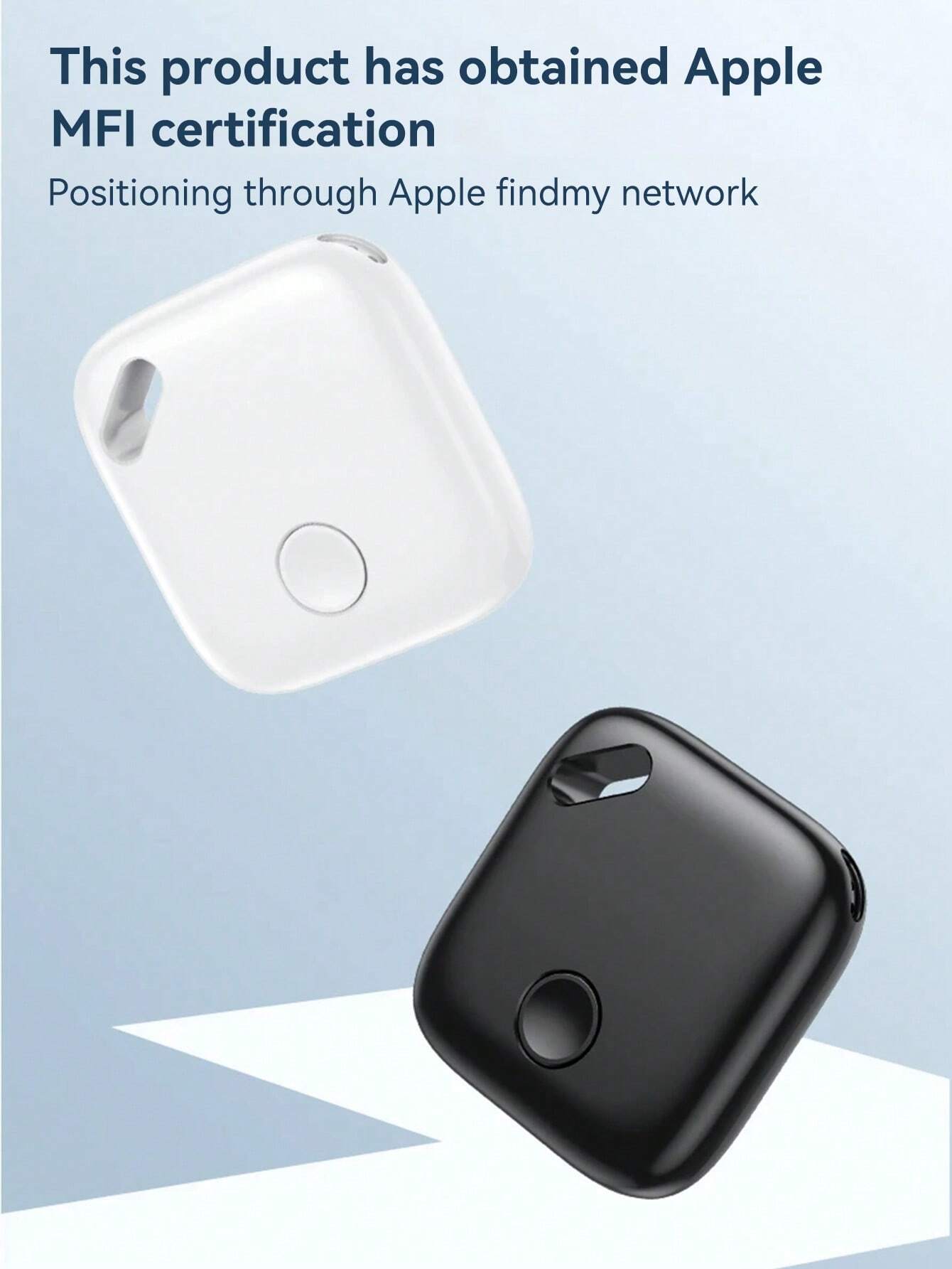 Smart Wireless Bluetooth Tracker with Apple Find My Support - Anti-Lost Key Finder, Pet & Elderly Locator with Fall Detection, Geo-Fencing, and 50m Range