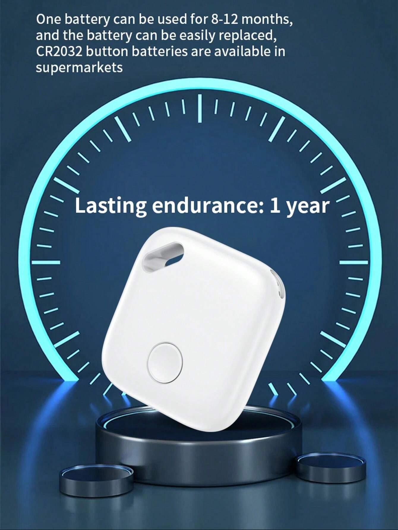 Smart Wireless Bluetooth Tracker with Apple Find My Support - Anti-Lost Key Finder, Pet & Elderly Locator with Fall Detection, Geo-Fencing, and 50m Range