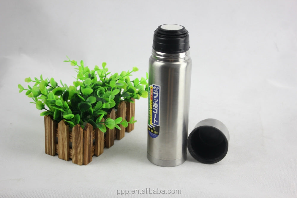 Double Wall Vacuum Insulated Stainless Steel Flask for Hot & Cold Beverages with Leakproof Lid & Ice Cube Compatible Wide Mouth