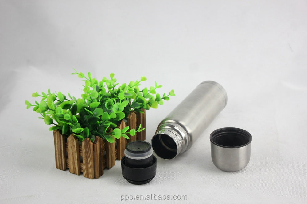 Double Wall Vacuum Insulated Stainless Steel Flask for Hot & Cold Beverages with Leakproof Lid & Ice Cube Compatible Wide Mouth