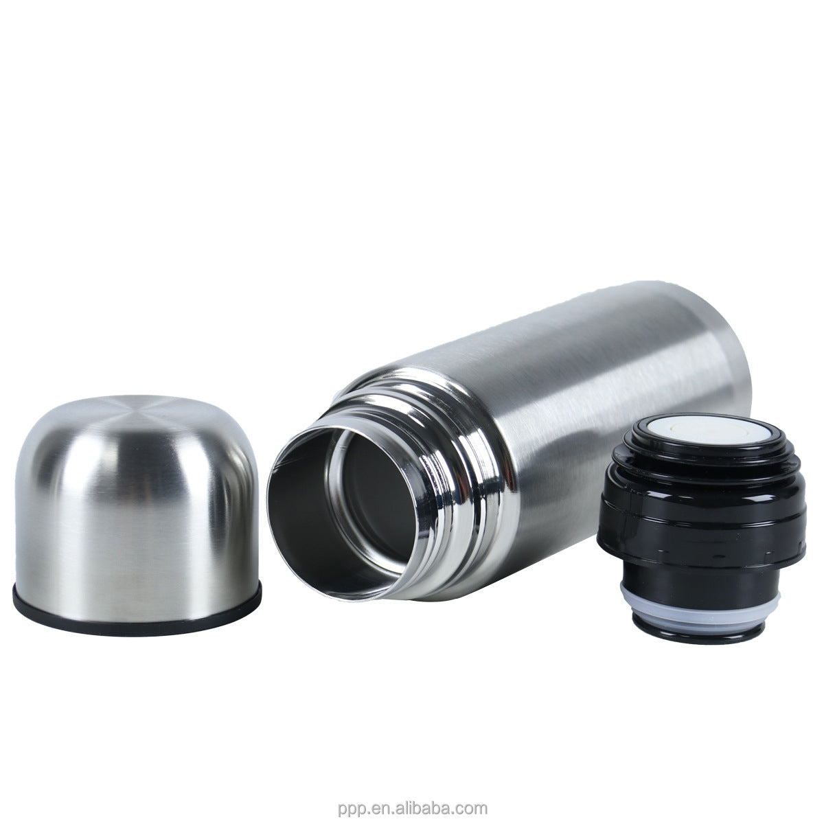 Double Wall Vacuum Insulated Stainless Steel Flask for Hot & Cold Beverages with Leakproof Lid & Ice Cube Compatible Wide Mouth