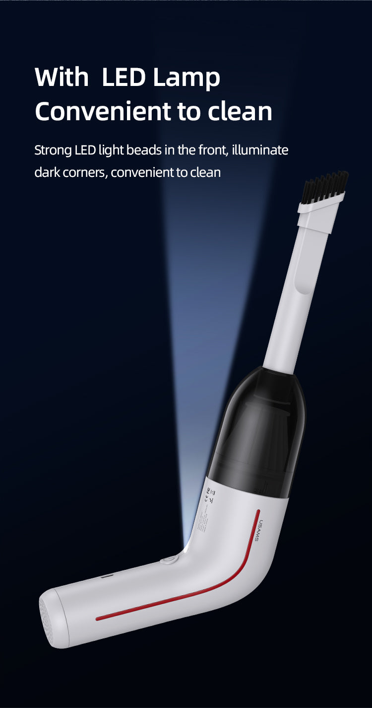 USAMS Portable Mini Cordless Handheld Vacuum Cleaner for Car and Home - 65W