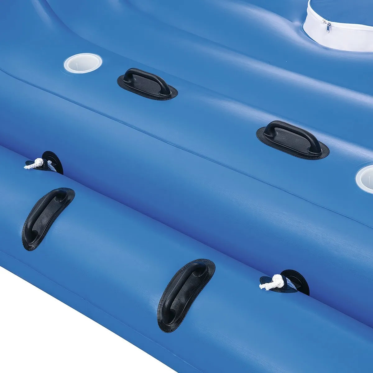 Bestway Rock-N-Shade Inflatable Floating Island for 4 Adults with Canopy, Built-in Cooler, Music Sound Box & Swim-Up Balance Ring – 2.72m x 1.96m