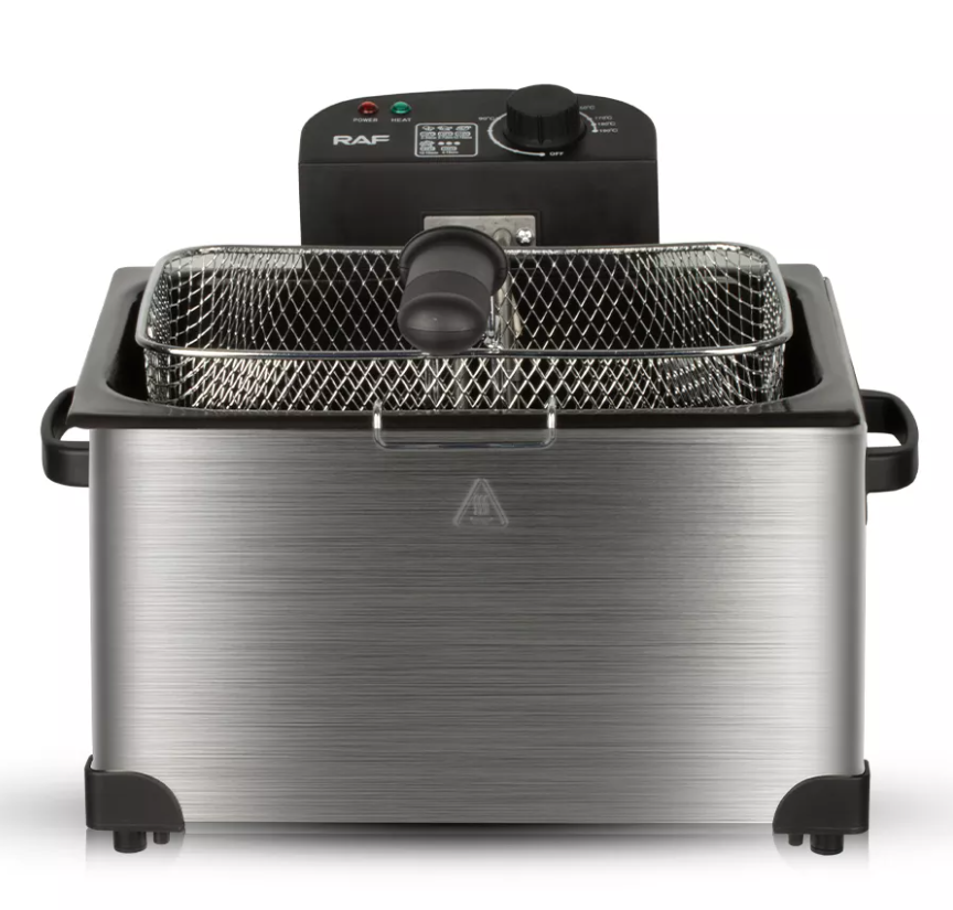 RAF 5L High Power Deep Fryer with Heat-Resistant Handles & Adjustable Temperature Control
