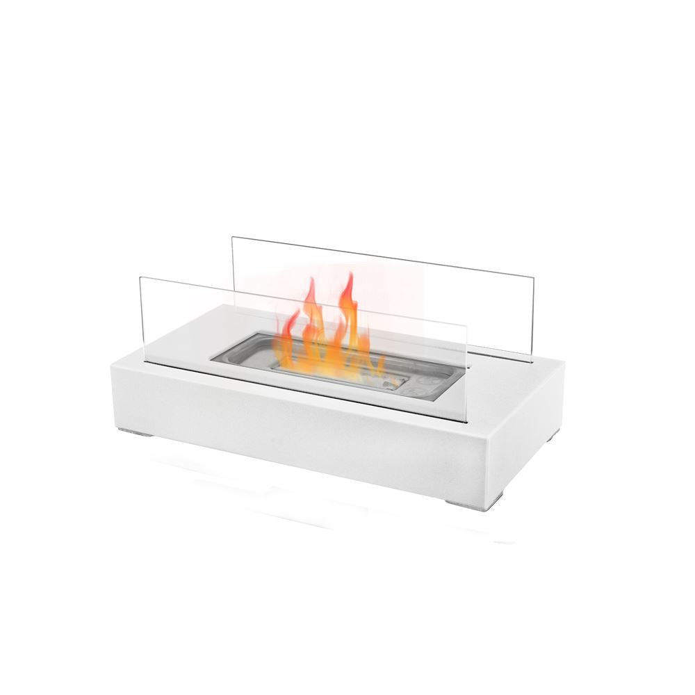 Modern Elegant Flame Tabletop Glass Fire Pit Heater for Indoor & Outdoor
