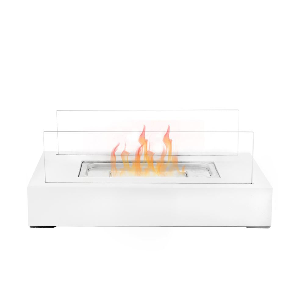 Modern Elegant Flame Tabletop Glass Fire Pit Heater for Indoor & Outdoor