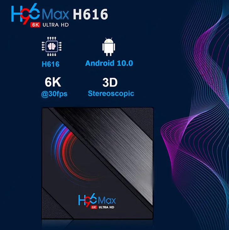 H96 Max 6K Ultra HD Android TV Box with Android 10.0