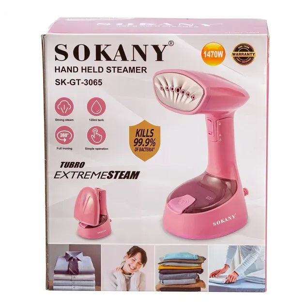 Sokany Handheld Foldable Garment Steamer 1470W – Fast Heating Clothes Steamer for Home & Travel - 120ml Capacity