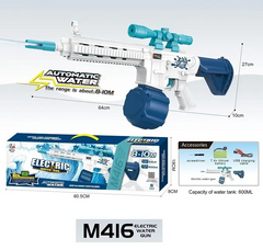 Automatic Electric Battle Water Gun Toy with Rechargeable Battery - 600ml High Capacity - 8 to 10m Range