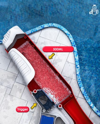 Automatic High Power Electric Rechargeable Long Range Water Gun - 10m