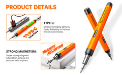 120-in-1 Multifunctional Electric Screwdriver Set with 500mAh Rechargeable Battery, 150RPM Speed, Type-C Charging, Precision Bits & Portable Tool Case