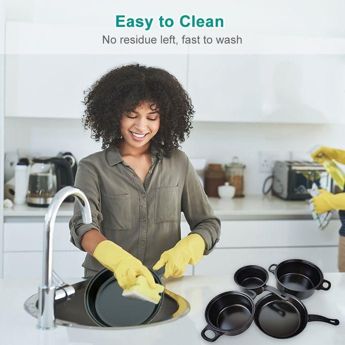 13-Piece Non-Stick Metal Cookware Set with Tempered Glass Lids, Comfort-Grip Handles & Eco-Friendly Coating – Sizes from 14 cm to 22 cm