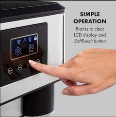 3-in-1 Ice Maker with Crusher & Cold Water Dispenser, 1.8L Water Reservoir, 600g Storage, 15–18kg - Day Output