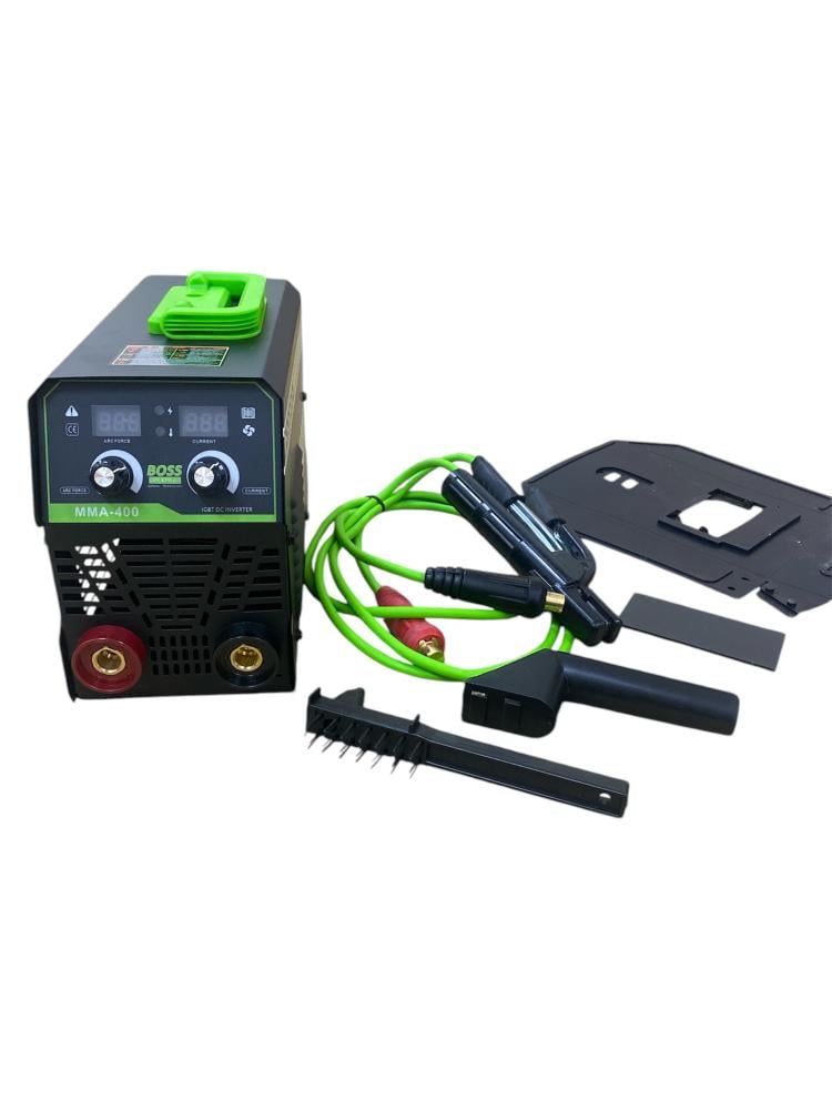 BOSS MMA-400 DC Inverter Welding Machine with Arc Force & Current Control, German Technology, 220V Input, Digital Display, Lightweight with Case