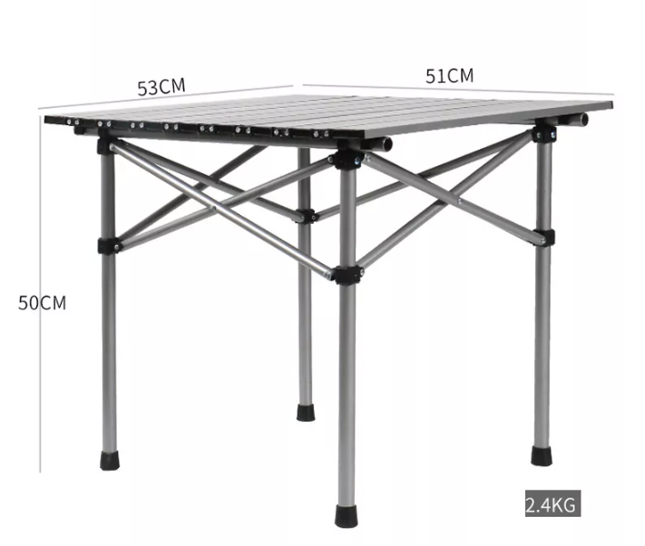 Mini Foldable Aluminium Table & 4 Chairs Set for Outdoors - Lightweight & Portable with Carrying Bag