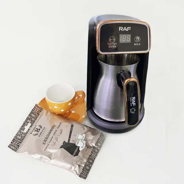 3-in-1 Portable Electric Turkish Coffee Maker Pot with Auto Shut-Off - 600W & 300 ML