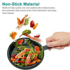 13-Piece Non-Stick Metal Cookware Set with Tempered Glass Lids, Comfort-Grip Handles & Eco-Friendly Coating – Sizes from 14 cm to 22 cm