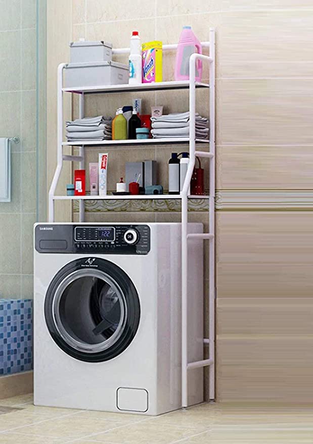 3 Layer Metal Washing Machine Shelf Rack for Storage & Organizing