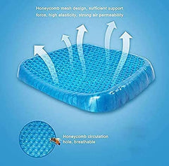 Egg Silicone Honeycomb Seat Cushion with Breathable Cover for Office, Car, Wheelchair & Home Use