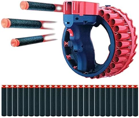 Rapid Firing Electric Nerf Gun Toy Blaster with Rotating Bullet Drum and Soft Foam Dart Bullets