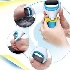 Electric Foot Callus Remover with 360° Rotating Roller, USB Rechargeable & Battery Operated with Washable Head for Cracked Heels, Hard Skin & Corn Removal