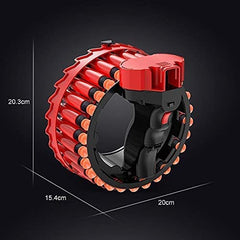 Rapid Firing Electric Nerf Gun Toy Blaster with Rotating Bullet Drum and Soft Foam Dart Bullets
