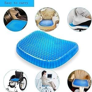 Egg Silicone Honeycomb Seat Cushion with Breathable Cover for Office, Car, Wheelchair & Home Use