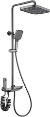 Elegant Thermostatic Shower System with Rainfall Shower Head, Tub Spout, Bidet Spray, Handheld Sprayer & 360° Rotatable Design