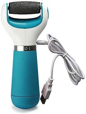 Electric Foot Callus Remover with 360° Rotating Roller, USB Rechargeable & Battery Operated with Washable Head for Cracked Heels, Hard Skin & Corn Removal