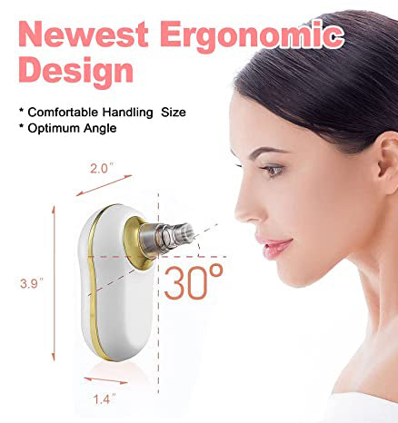 Mini Automatic Blackhead Acne Pore Suction Remover & Skin Cleanser with 3 Suction Modes and 5 Multif