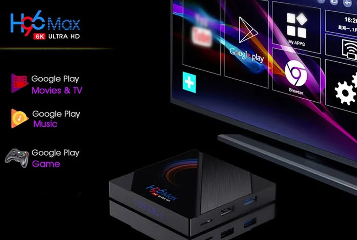 H96 Max 6K Ultra HD Android TV Box with Android 10.0
