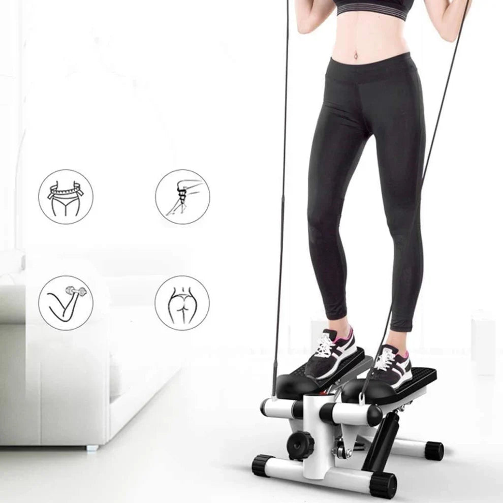 Wellcare Mini Stepper Exercise Pedal Machine with Resistance Bands for Health & Fitness