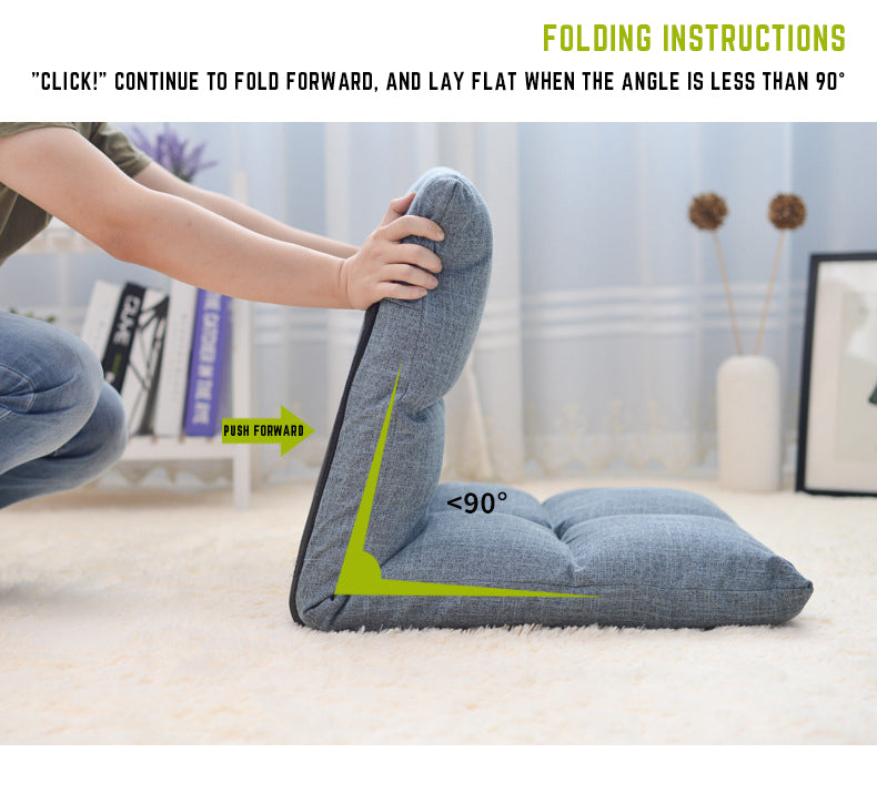 Multifunctional Foldable Lazy Sofa Recliner Cushion Chair with 8-Grid Design - Ideal for Gaming, Reading, Meditation & Lounging – 90 x 45 x 7 cm